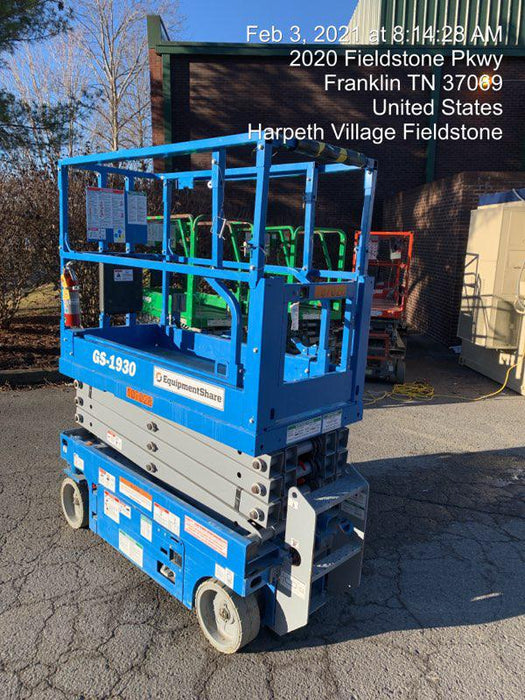 2020 Genie GS-1930 Solid Non Marking Tires, Beacon, Folding rails with half height swing gate