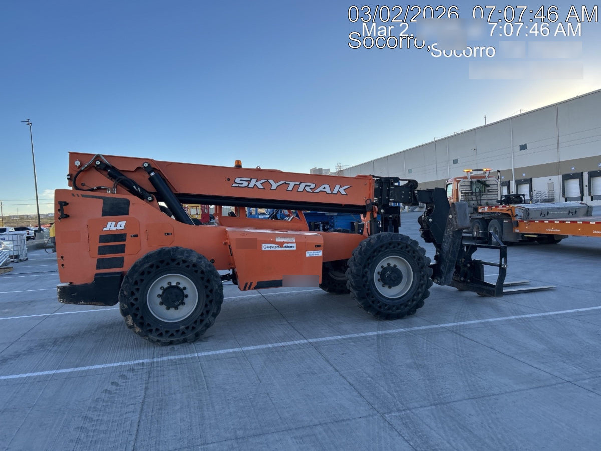 2018 Skytrak 10054 Skytrak 10054 10K Telehandler w/Open ROPS Solid Tires, LED Work Lights, Rotating Beacon, 60" Carriage/60" Forks
