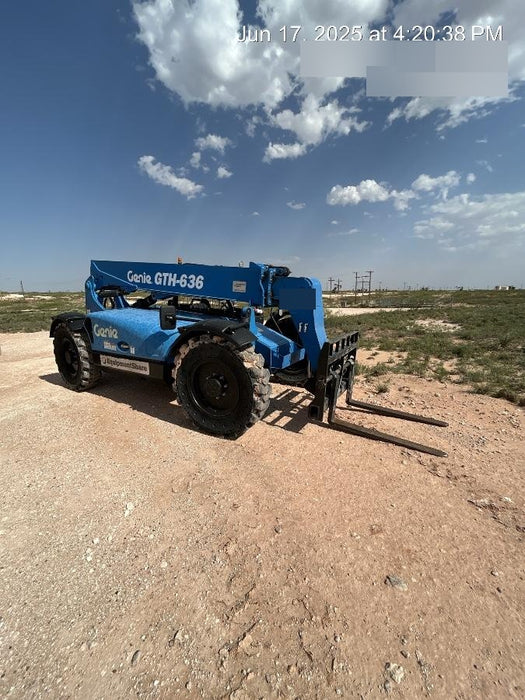 2018 Genie GTH-636 Genie GTH-636 w/Open ROPS, Work Lights, Solid Tires, RH Cab Mesh, Beacon, 48" Carriage and Forks