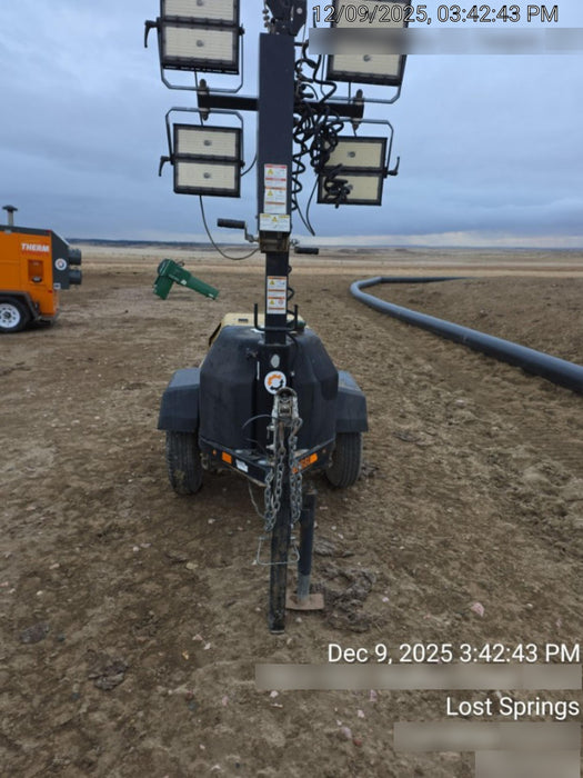 2021 Allmand NLV3GR (4) LED Light Fixture 350W, 23' Vertical Mast, 3kW Prime, Towable, Deep Sea L401, Leveling Jacks, Yanmar T4F 5.8hp