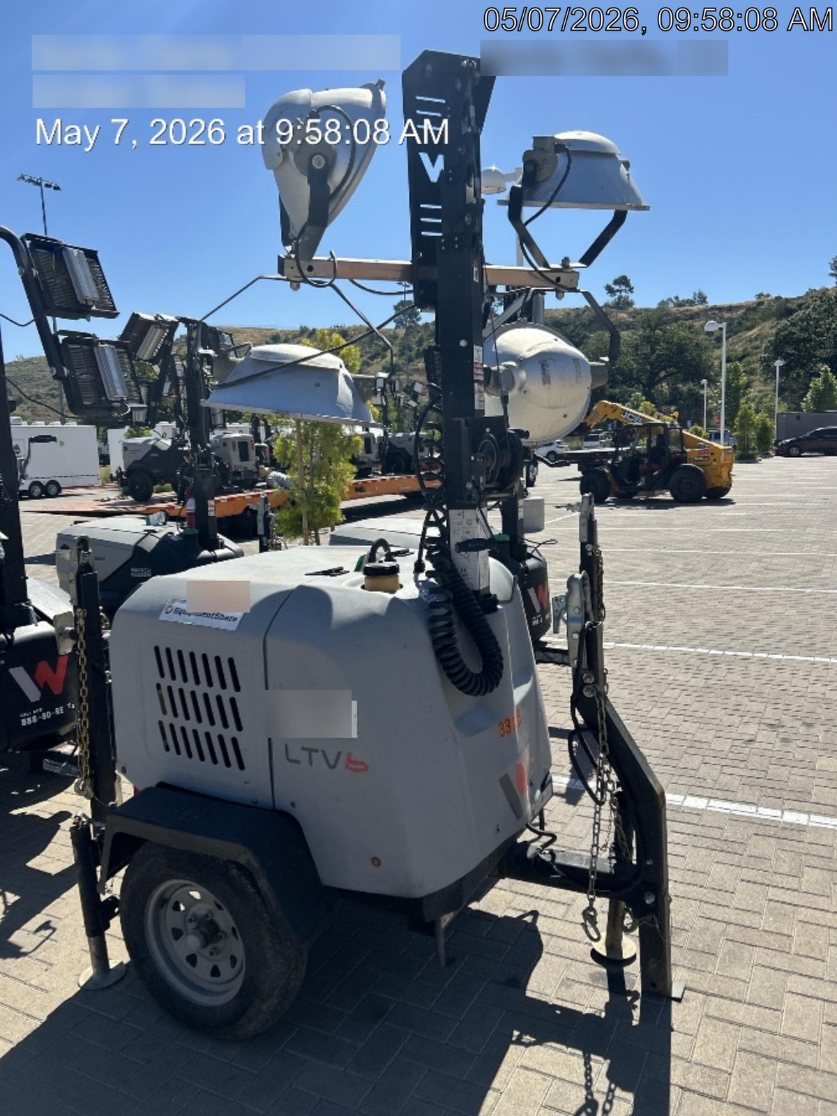 2019 Wacker Neuson LTV6L-MH Wacker Neuson LTV6L Mobile Light Tower w/Fuel Level Sensor Installed