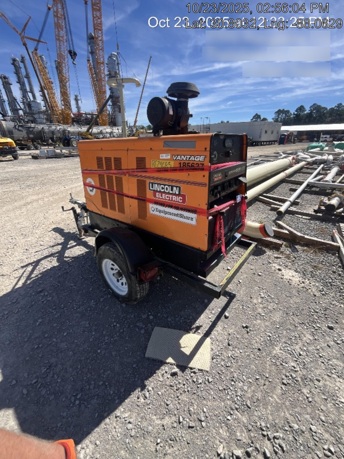 2021 Lincoln Electric Vantage 549X Ready Pak 3, ORANGE (includes trailer, cable rack, fender light kit)
