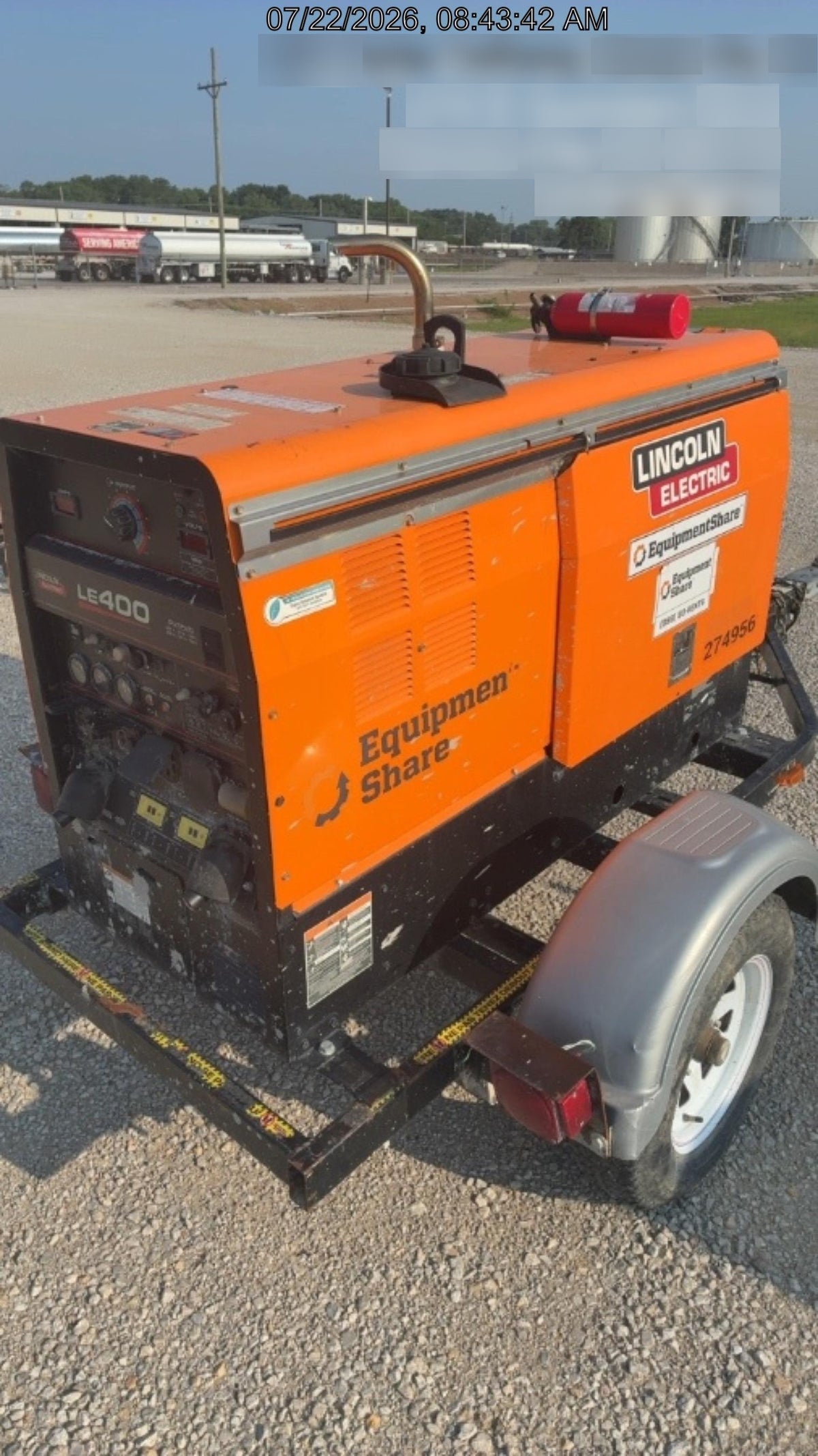 2022 Lincoln Electric LE400 Kubota V1505, Trlr, Cable Rack, Light Kit, ES Decals, T3
