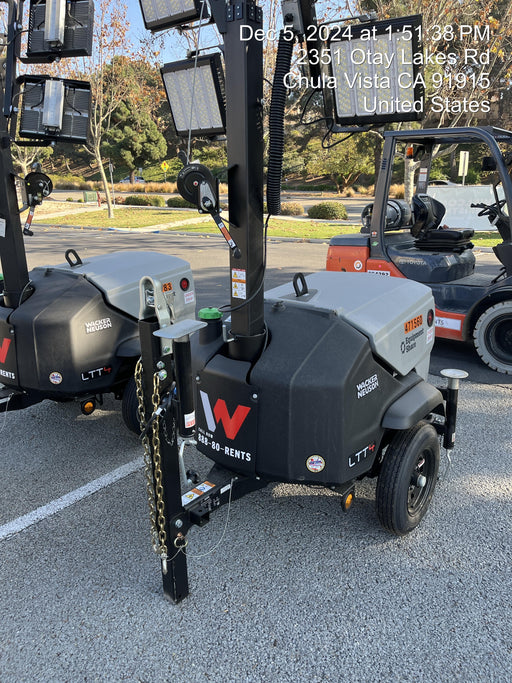 2024 Wacker Neuson LTT4 Diesel, Kohler KDW702, Deep Sea Controller, Auto Start, LED 320W, Bypass Outlet, T3