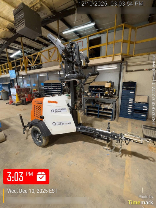 2024 Generac MLT6SKDS-STD4 ELEC WINCH Diesel, Electric Winch Mast, Powerzone Controller, (4) 320W LED Lights, 4kW Generator, 39.9 Gal Fuel Tank, 2" pintle, T3