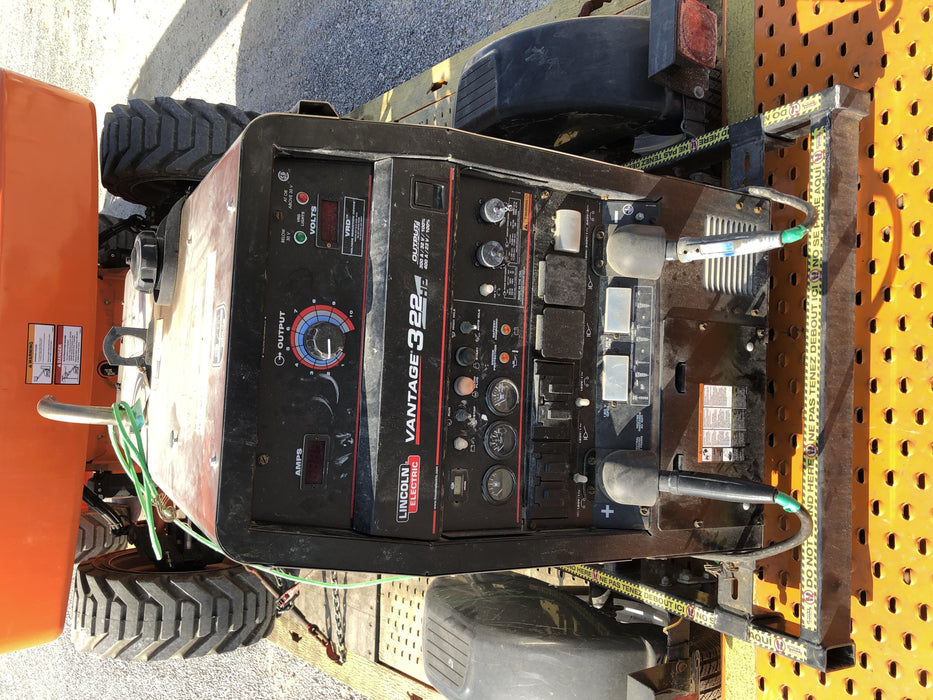 2019 Lincoln Electric Vantage 322 Welder Ready-Pak 3, Two wheel trailer, Fender and Light kit, Cable Rack