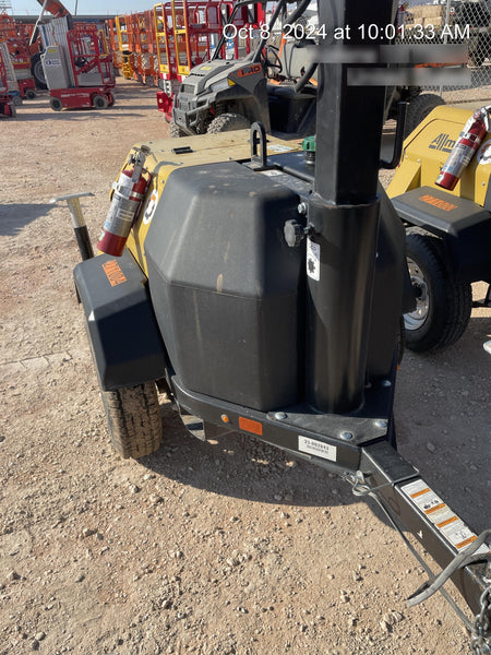 2022 Allmand NLV3GR (4) LED Light Fixture 350W, 23' Vertical Mast, 3kW Prime, Towable, Deep Sea L401, Leveling Jacks, Yanmar T4F 5.8hp