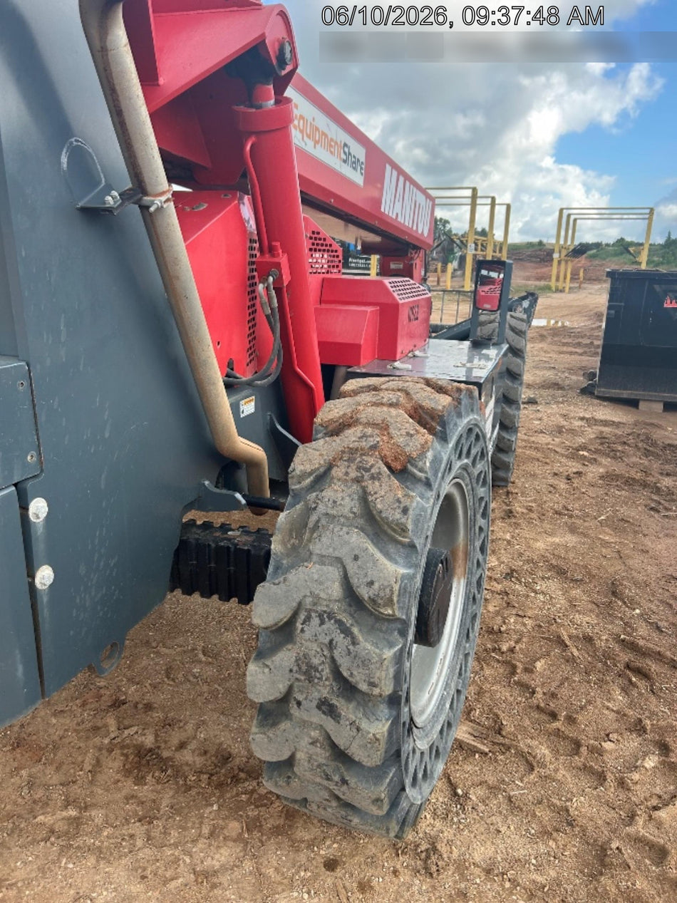 2018 Manitou MTA10055 Manitou MTA 10055 w/Cab/Heat/AC, Work Lights/Strobe, Aux Hyd, Solid Tires, Lift Hook, 66" Carriage, 60" Forks