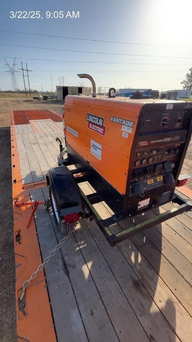 2021 Lincoln Electric Vantage 322 Vantage 322 Ready Pak 3 w/ Decals, ORANGE (includes trailer, cable rack, fender light kit) NO Telematics