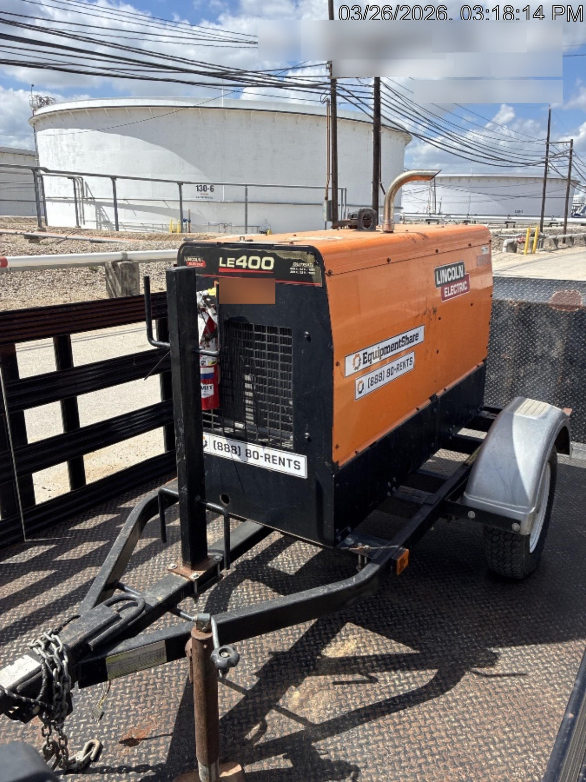 2022 Lincoln Electric LE400 Kubota V1505, Trlr, Cable Rack, Light Kit, ES Decals, T3
