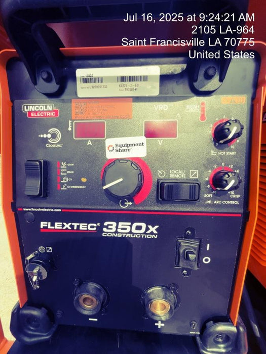 2025 LINCOLN ELECTRIC FLEXTEC 350X