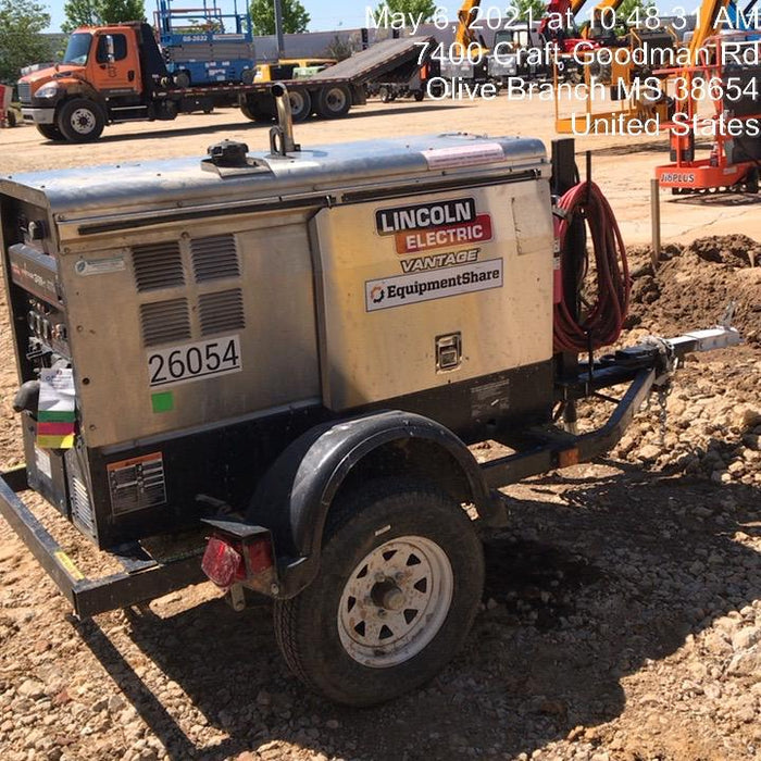 2019 Lincoln Electric Vantage 322 Lincoln Vantage 322 Welder w/Trailer, Light Kit, Cable Rack
