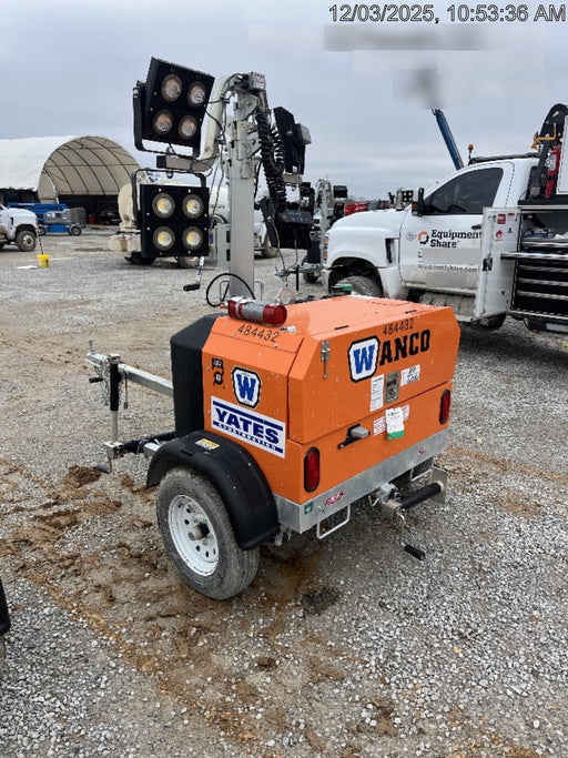 2024 Wanco WLTT-4MM4K Diesel, Mitsubishi L2E, 9.0HP @1800 rpm, Deep Sea Controller, Shore Power Plug, Auto Start, (4) 350W LED Floodlights, 4kW Generator, 60 Gal Fuel Tank, 2" Ball, T3