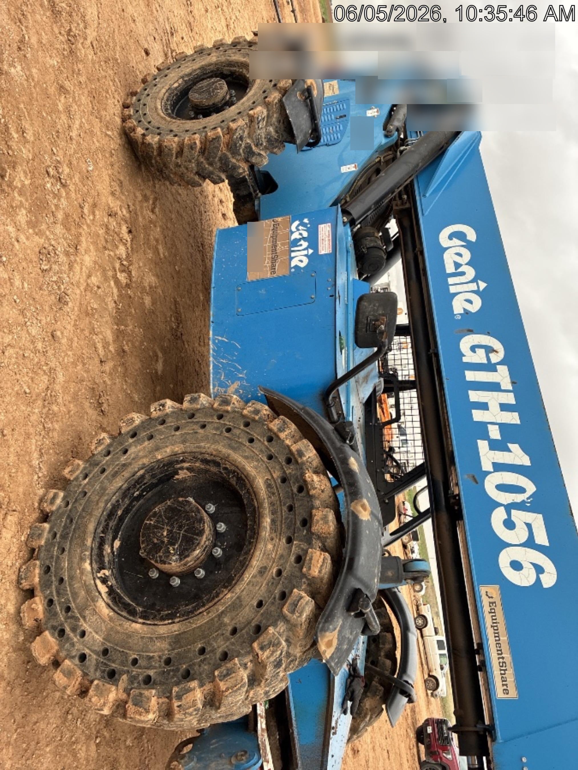 2018 Genie GTH-1056 Genie GTH-1056 w/ROPS, Work Lights, Solid Tires, RH Cab Mesh, Beacon, 60" Carriage and Forks