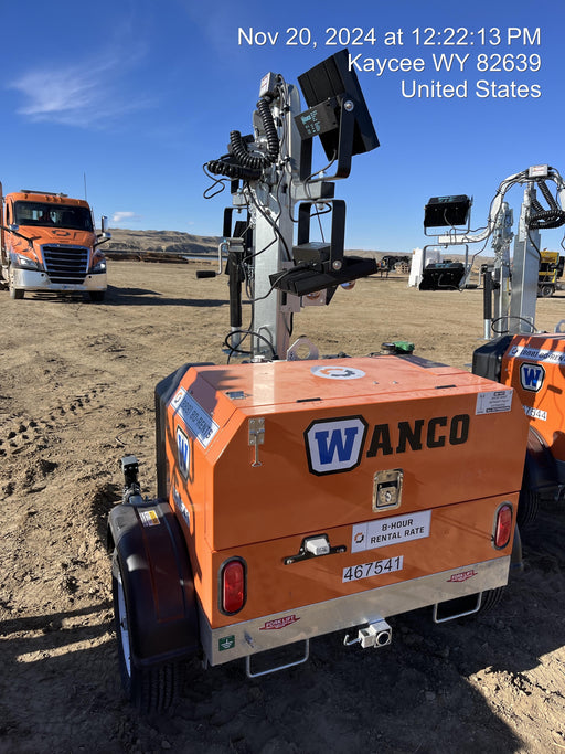 2024 Wanco WLTT-4MM4K Diesel, Deep Sea Controller, Shore Power Plug, Auto Start, (4) 350W LED Floodlights, 4kW Generator, 60 Gal Fuel Tank, 2" Ball, T3