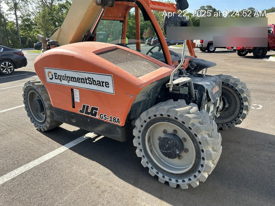 2020 JLG G5-18A Canopy, NM Solid Tires, Beacon w/48" Carriage, 48" Pallet Forks