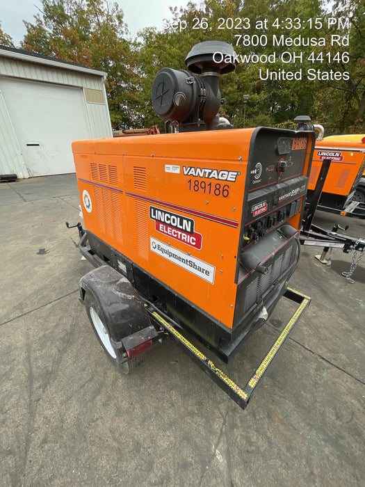 2021 Lincoln Electric Vantage 549X Ready Pak 3, ORANGE (includes trailer, cable rack, fender light kit)