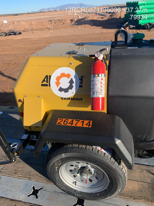 2022 Allmand NLV3GR (4) LED Light Fixture 350W, 23' Vertical Mast, 3kW Prime, Towable, ES Decals, T3