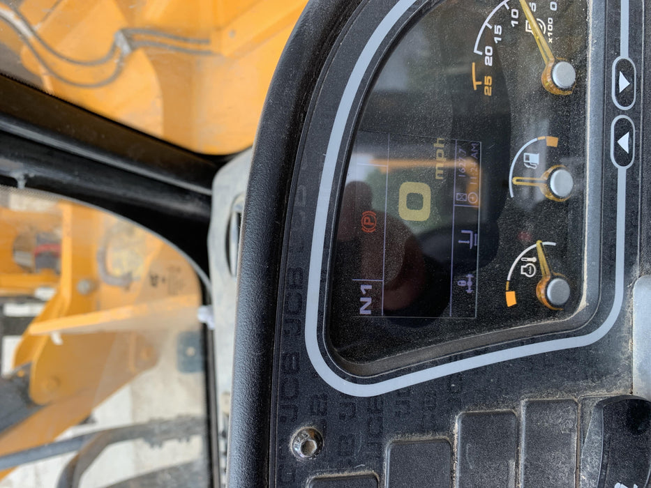 2019 JCB 510-56 74 HP w/CAB/HVAC, Beacon, Worklights, Aux Hydraulics, Solid Tires 72" Carriage/60" Forks