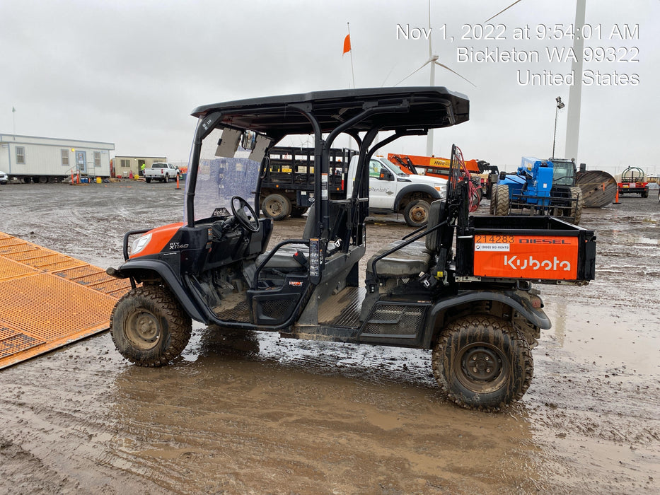 2022 Kubota RTV-X1140W-H Plastic Canopy, Windshield Acrylic Clear, LED Strobe Light, Wire Harness Kit, Back up Alarm