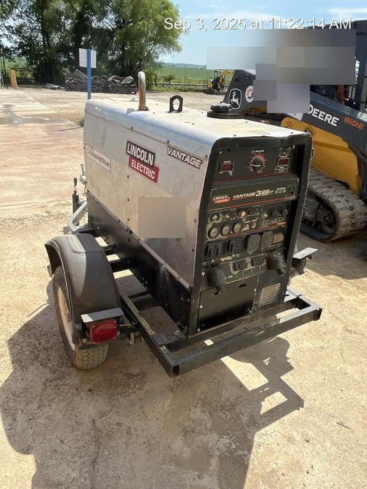 2019 Lincoln Electric Vantage 322 Ready-Pak 3, Two Wheel Trailer, Fender and Light Kit, Cable Rack