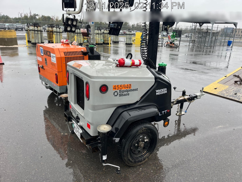 2024 Wacker Neuson LTT4 Diesel, Kohler KDW702, Deep Sea Controller, Auto Start, LED 320W, Bypass Outlet, T3