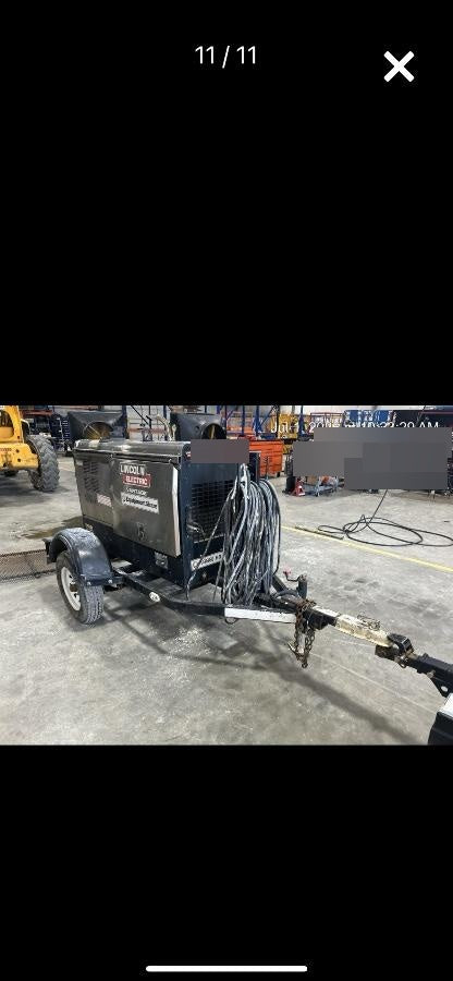2019 Lincoln Electric Vantage 322 Ready-Pak 3, Two Wheel Trailer, Fender and Light Kit, Cable Rack