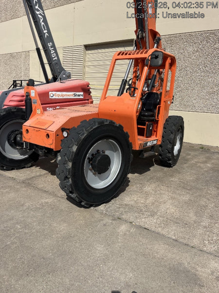 2019 Skytrak 6036 Canopy, Solid Tires, LED Work Lights, Beacon w/72" Carriage, 48" Pallet Forks