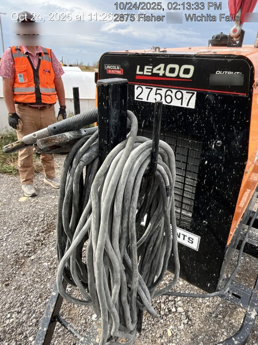 2022 Lincoln Electric LE400 Kubota V1505, Trlr, Cable Rack, Light Kit, ES Decals, T3