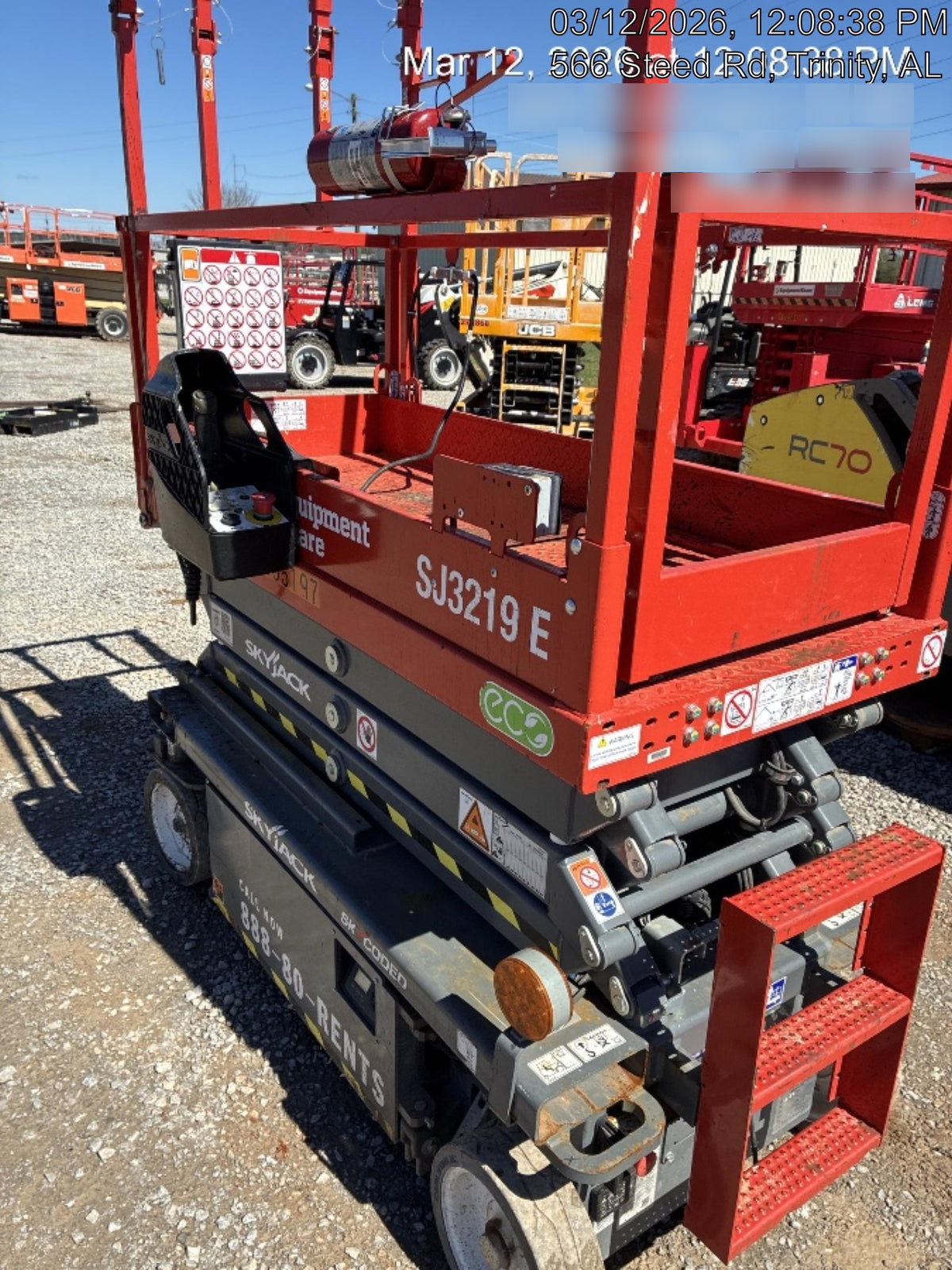 2024 Skyjack SJ3219 Electric Drive, Sld NM Tires, DBcns, RFRails, Power to Platform, T3 + Access Control