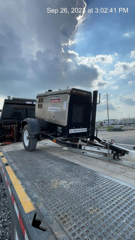 2019 Lincoln Electric Vantage 322 Ready-Pak 3, Two Wheel Trailer, Fender and Light Kit, Cable Rack