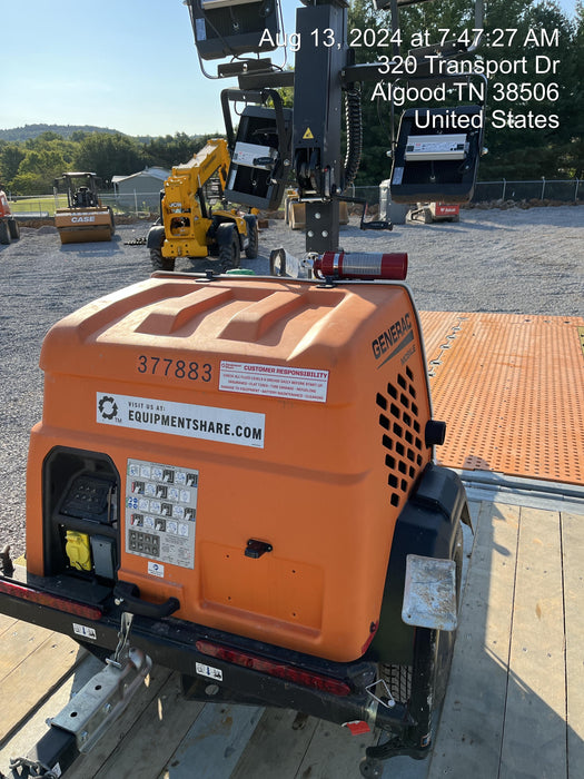 2023 Generac MLT2 Diesel, Flex Switch 120V Input, Powerzone Controller, 
(4) 320W LED Lights, 4kW Generator, 39.9 Gal Fuel Tank, 2" Ball, T3