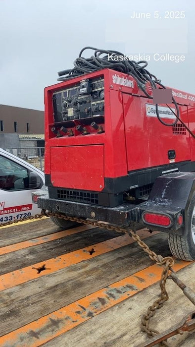 2022 Shindaiwa DGW400MDL Kubota D902 Engine, 23 HP, Dual Op Welder, Wire, Arc, Droop Stick, Tig, and CC Stick Functionality, Simulphase, 3 Phase and 1 Phase Gen Output, Single Axle NB Trlr, Slr Trckl Chrg 12V 12W, Fire Ext