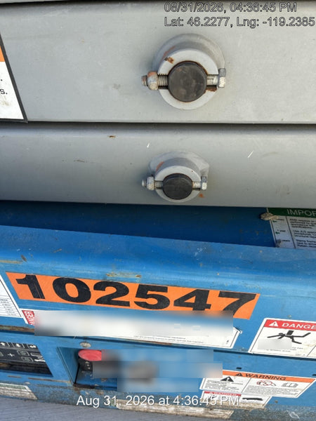 2020 Genie GS-1930 Solid Non Marking Tires, Beacon, Folding rails with half height swing gate, 800W Inverter