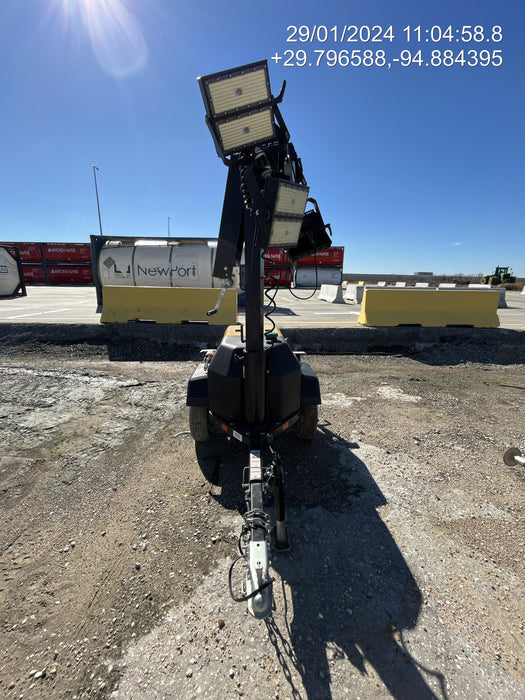 2022 Allmand NLV3GR (4) LED Light Fixture 350W, 23' Vertical Mast, 3kW Prime, Towable, ES Decals, T3