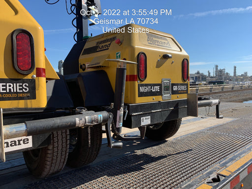 2022 Allmand NLV3GR (4) LED Light Fixture 350W, 23' Vertical Mast, 3kW Prime, Towable, Deep Sea L401, Leveling Jacks, Yanmar T4F 5.8hp