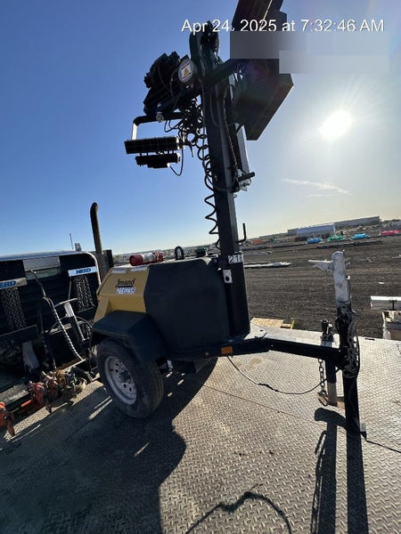 2022 Allmand NLV3GR (4) LED Light Fixture 350W, 23' Vertical Mast, 3kW Prime, Towable, Deep Sea L401, Leveling Jacks, Yanmar T4F 5.8hp