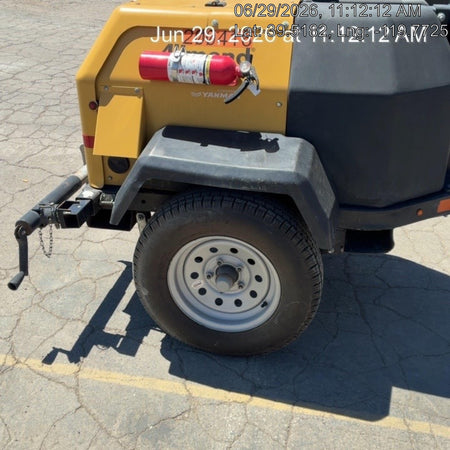 2022 Allmand NLV3GR (4) LED Light Fixture 350W, 23' Vertical Mast, 3kW Prime, Towable, Deep Sea L401, Leveling Jacks, Yanmar T4F 5.8hp