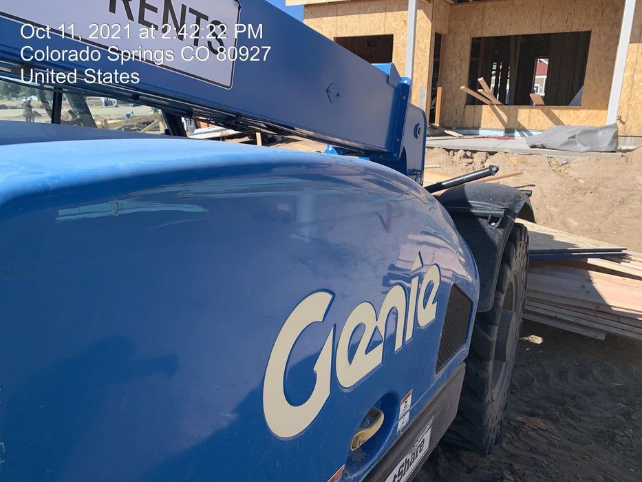 2019 Genie GTH-844 Cab/Heat/AC, Solid RT Tires, LED Work Lights, Beacon 60" QA Carriage, 48" Forks