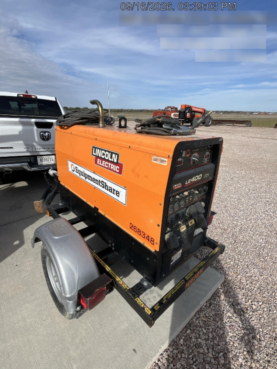 2022 Lincoln Electric LE400 Kubota V1505, Trlr, Cable Rack, Light Kit, ES Decals, T3