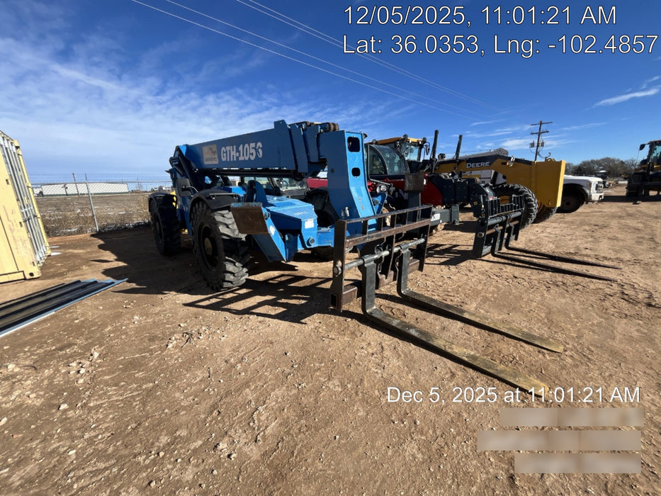 2018 Genie GTH-1056 Genie GTH-1056 w/CAB, Solid Tires, Work Lights, 60" carriage/forks, cab mesh, beacon