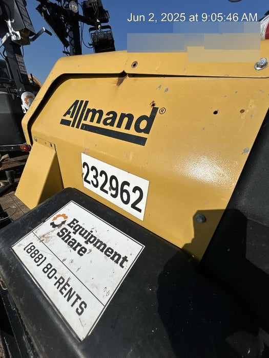 2022 Allmand NLV3GR (4) LED Light Fixture 350W, 23' Vertical Mast, 3kW Prime, Towable, Deep Sea L401, Leveling Jacks, Yanmar T4F 5.8hp