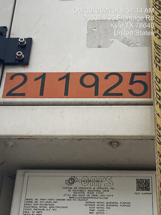 2022 CAPS PAHV-140TC-0NN0NN-5E5-P2-VG2CEUP