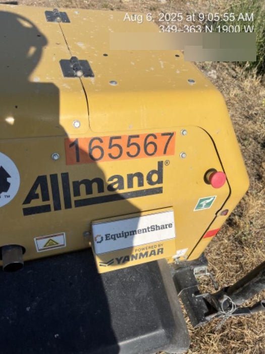 2021 Allmand NLV3GR (4) LED Light Fixture 350W, 23' Vertical Mast, 3kW Prime, Towable, Deep Sea L401, Leveling Jacks, Yanmar T4F 5.8hp