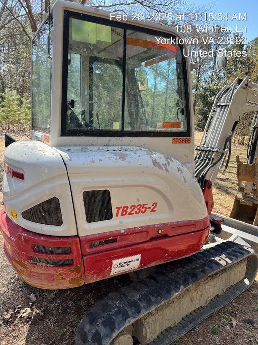 2021 Takeuchi TB235-2CR Cab/Heat/Air, Rubber Tracks, Manual QC