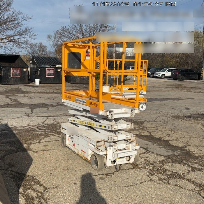 Custom Equipment HB-1430 Hy-Brid Scissor Lift
Platform capacity up to 670 lbs
Working height up to 20 ft
Weighs under 1,700 lbs
Non-marking wheels