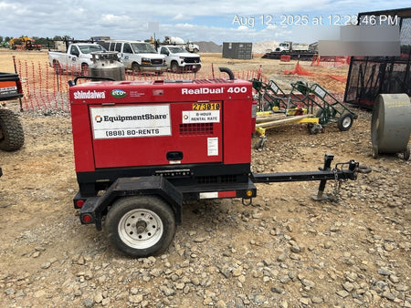 2022 Shindaiwa DGW400MDL Kubota D902 Engine, 23 HP, Dual Op Welder, Wire, Arc, Droop Stick, Tig, and CC Stick Functionality, Simulphase, 3 Phase and 1 Phase Gen Output, Single Axle NB Trlr, Slr Trckl Chrg 12V 12W, Fire Ext