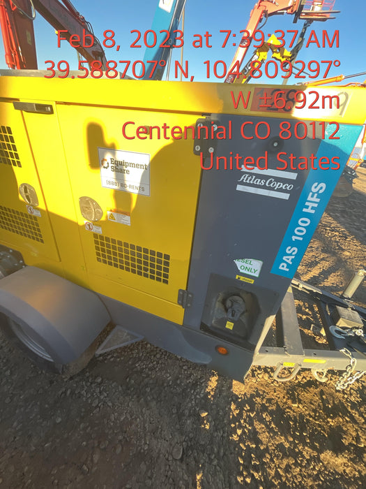 2020 ATLAS COPCO PAS 100 HF CS Enclosed