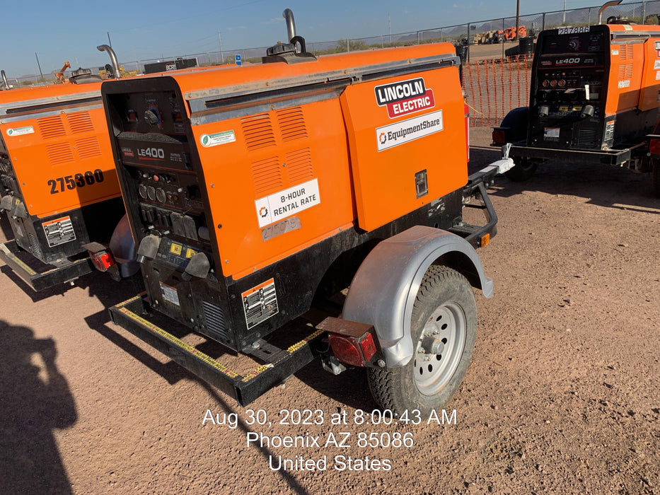 2022 Lincoln Electric LE400 Kubota V1505, Trlr, Cable Rack, Light Kit, ES Decals, T3