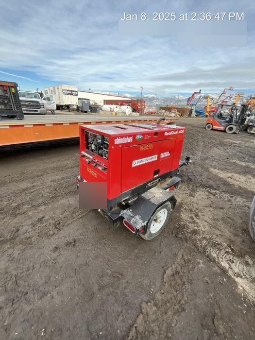 2022 Shindaiwa DGW400MDL Kubota D902 Engine, 23 HP, Dual Op Welder, Wire, Arc, Droop Stick, Tig, and CC Stick Functionality, Simulphase, 3 Phase and 1 Phase Gen Output, Single Axle NB Trlr, Slr Trckl Chrg 12V 12W, Fire Ext